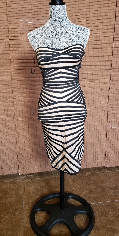 Bebe Strapless Nadia Maiter Dress-F